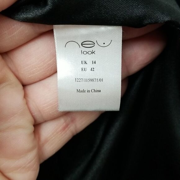 New Look Jacket Womens Size12 Vintage Edition Black Real Suede Front Button Up - Picture 8 of 12